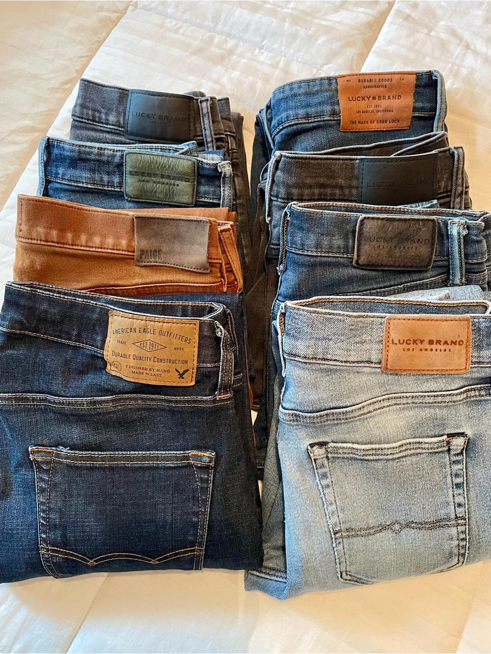 Lucky Brand Men's Assorted Denim  Slim Jeans Stack